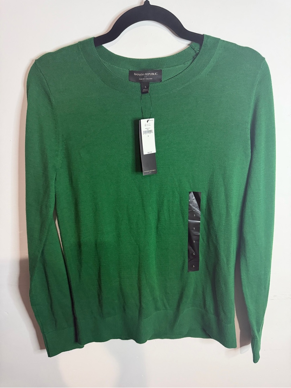 Banana Republic Men's Emerald Green Crewneck Sweater